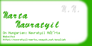 marta navratyil business card